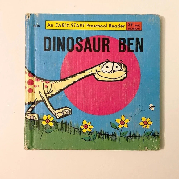 Vintage 1965 Dinosaur Ben An Early Start Preschool Reader Annie DeCaprio Book - Picture 16 of 16